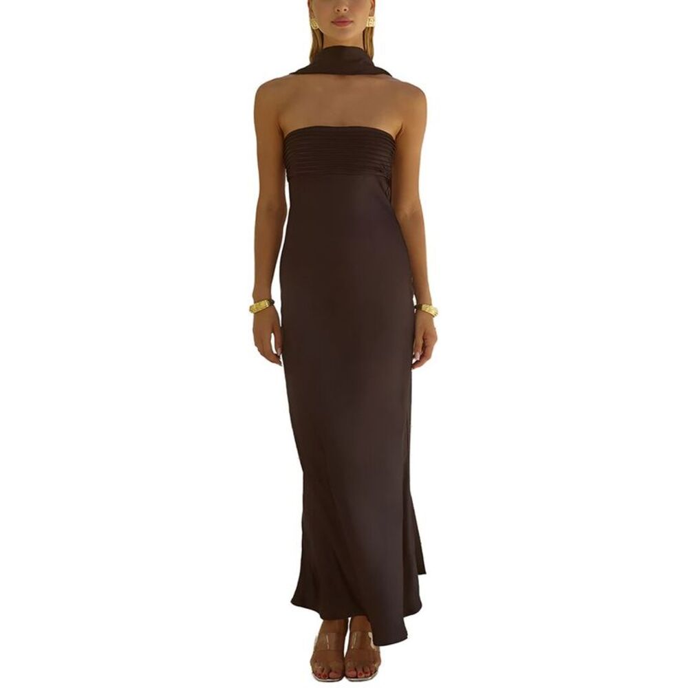 Deli S Womens Solid Maxi Dress
